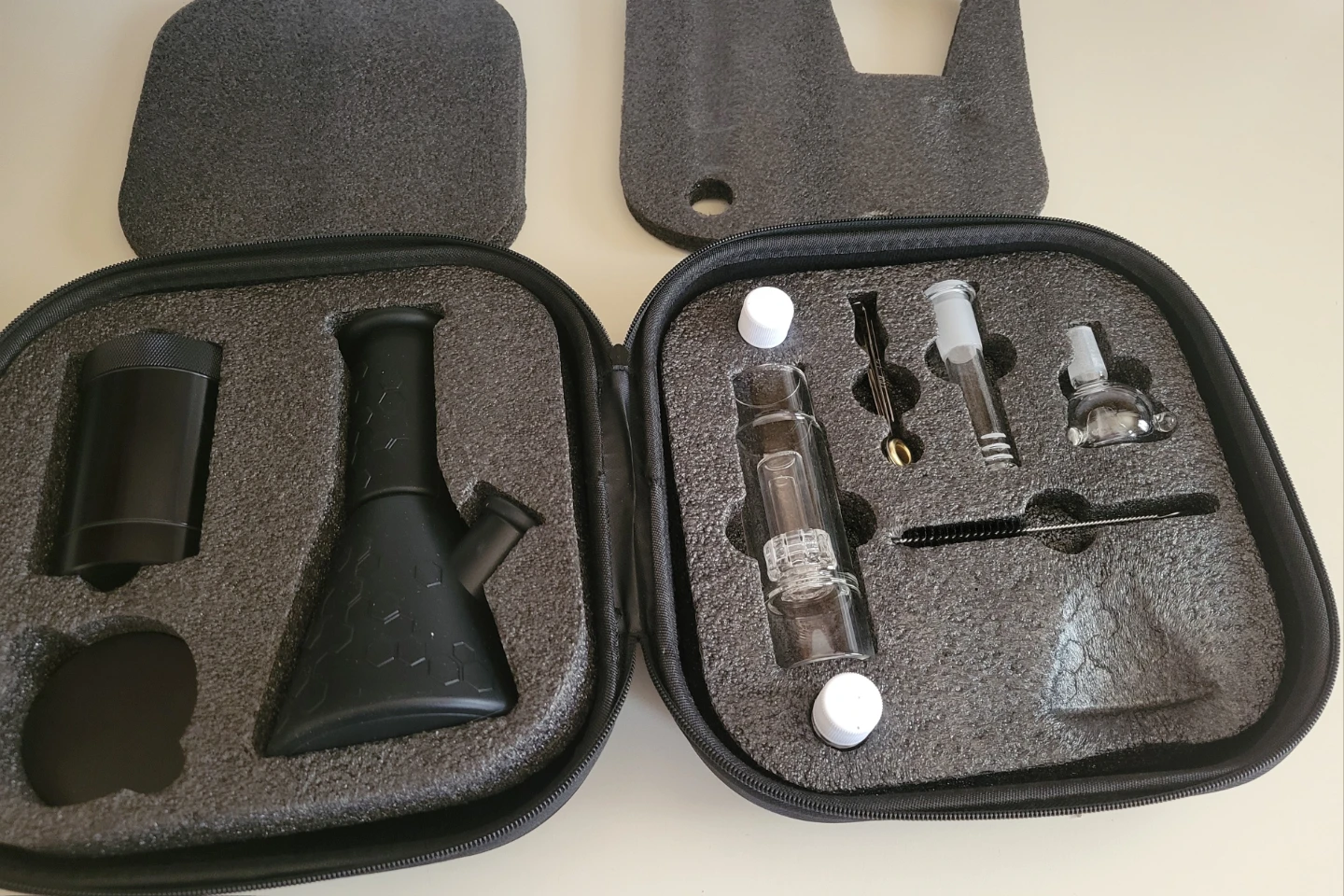 12" Silicone Glass Smoking Set w/ Case Tobacco Water Pipe - photo 4