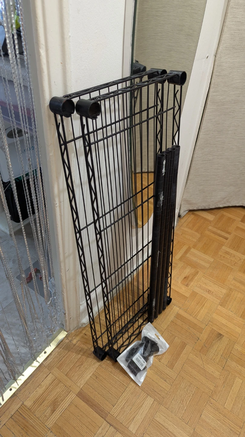 2-Shelf Metal Solid Duty Storage Unit Organizer Stand Shelf Rack - photo 2