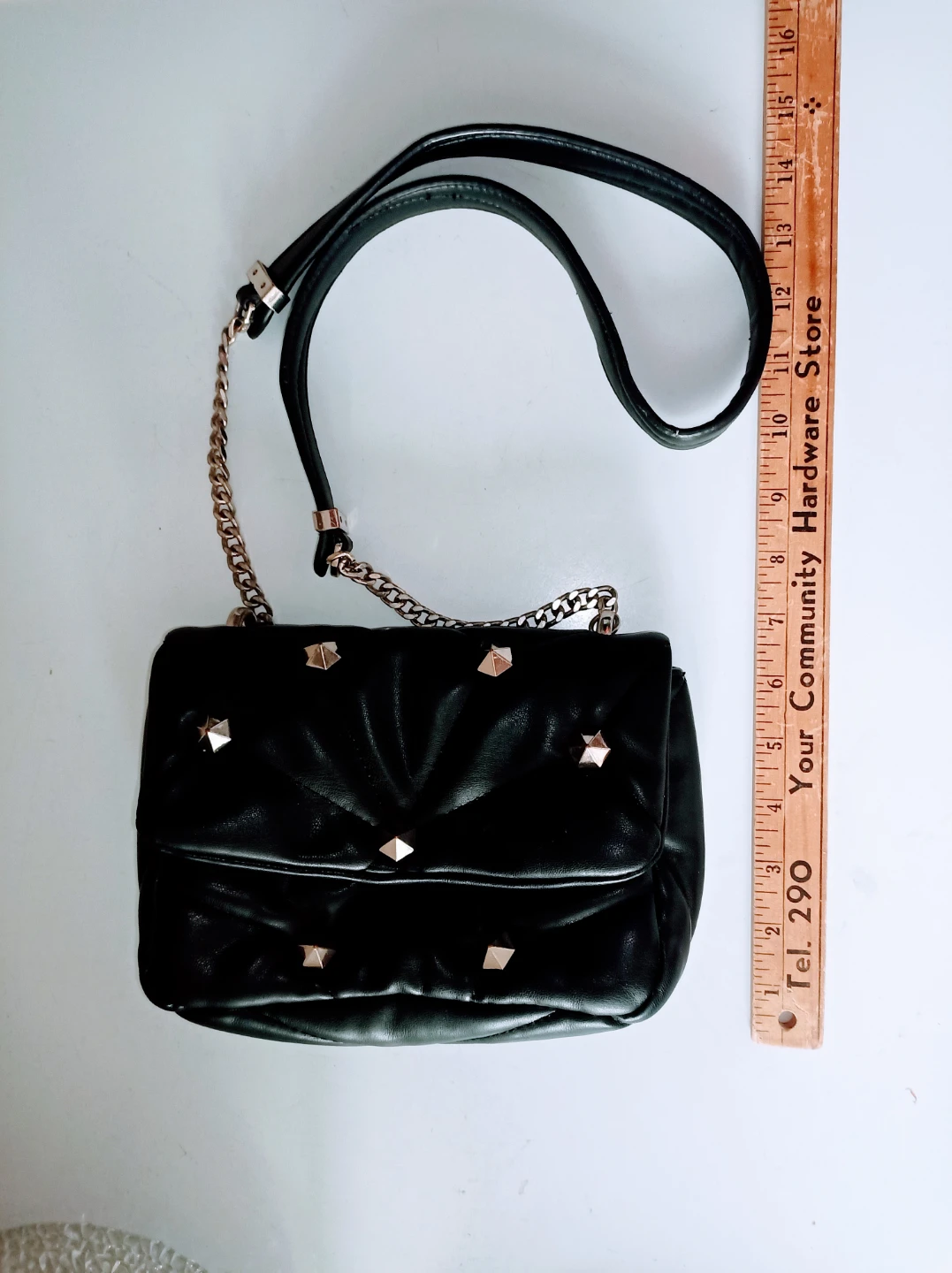 LikeNew~ZARA QUILTED STUDDED CROSSBODY BAG - photo 4