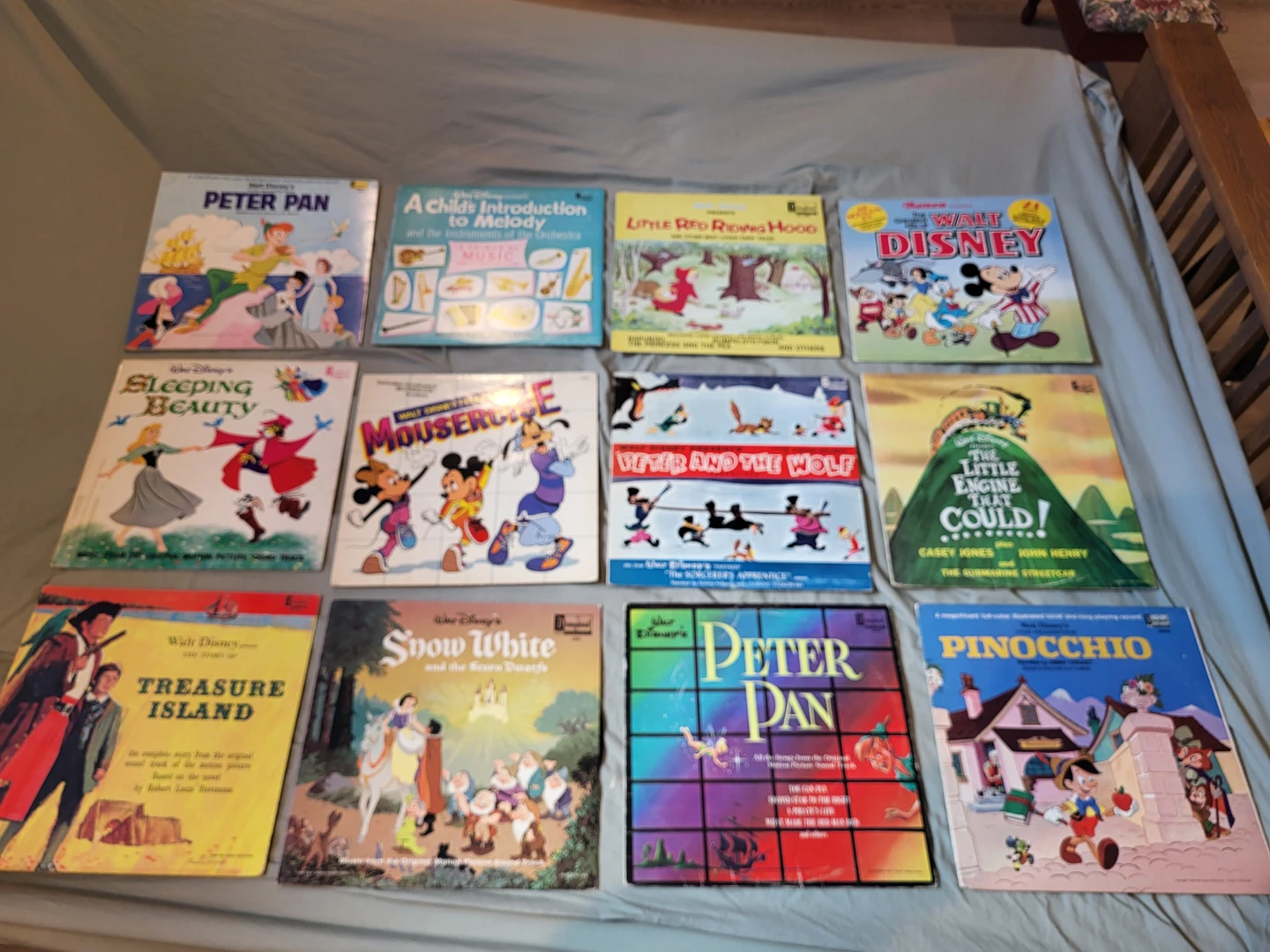 Vintage Walt Disney Vinyl Record Collection Set of 12