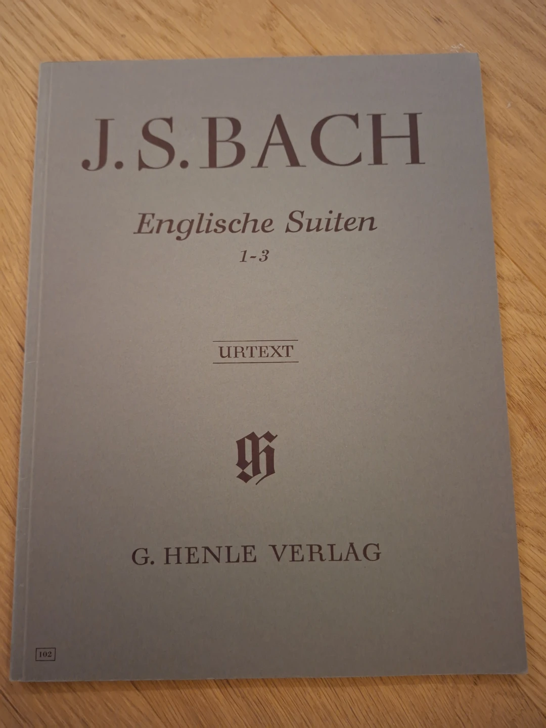 J.S. Bach Englische Suiten 1-3 Urtext Music Book