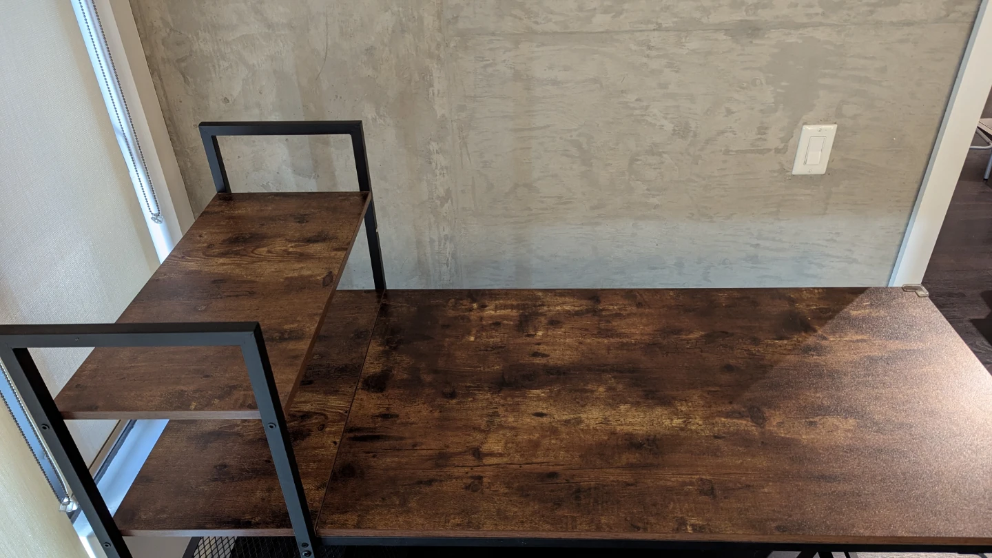 Desk with shelving 55 inches length. - photo 3