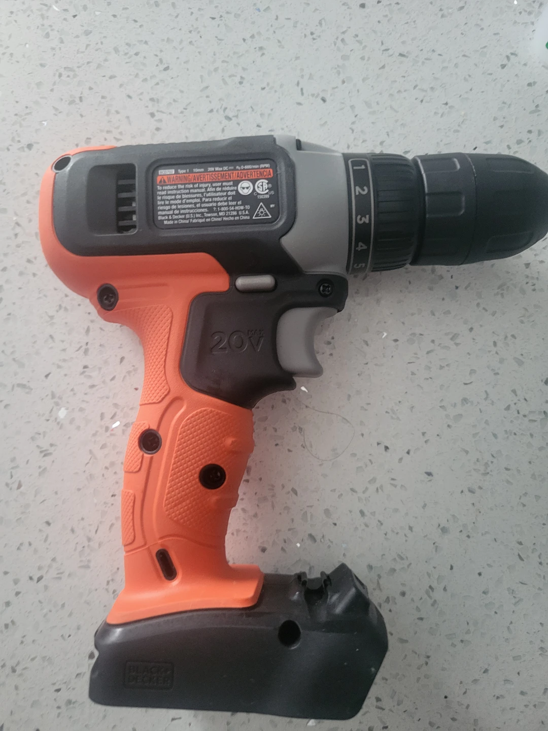 BLACK AND DECKER 20 VOLT DRILL  TOOL ONLY - photo 2