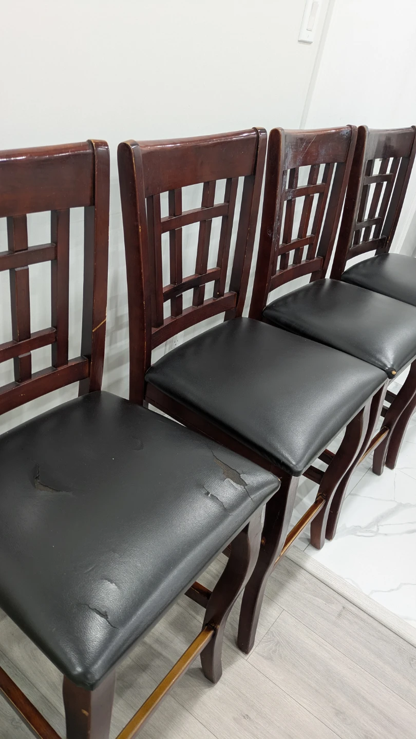 Set of 4 Wooden Dining/Counter Height Chairs - photo 2