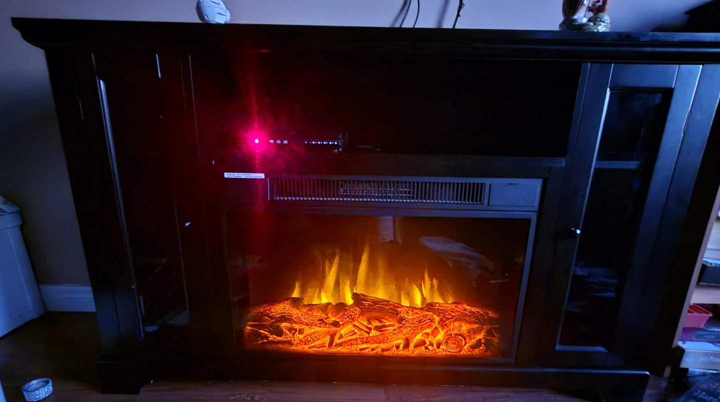 Black Electric Fireplace TV Stand