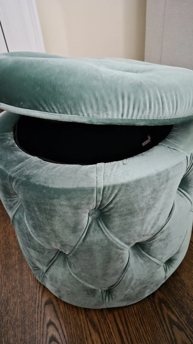 Tufted Storage Ottoman - photo 2