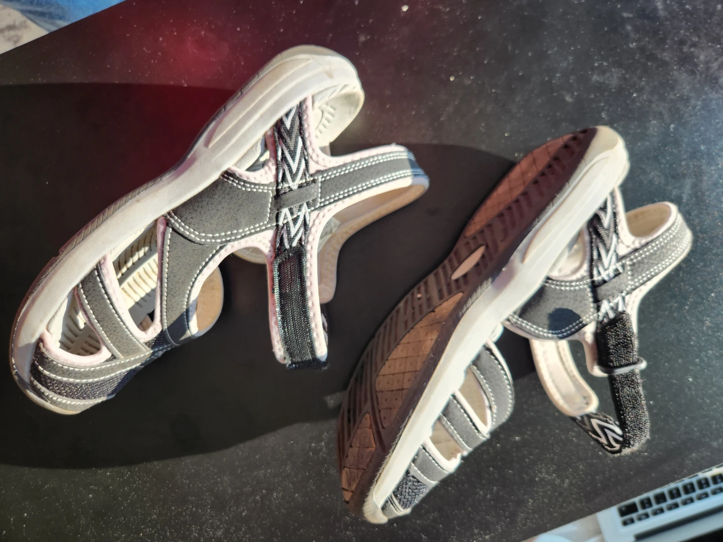 Black and White Sport Sandals - photo 4