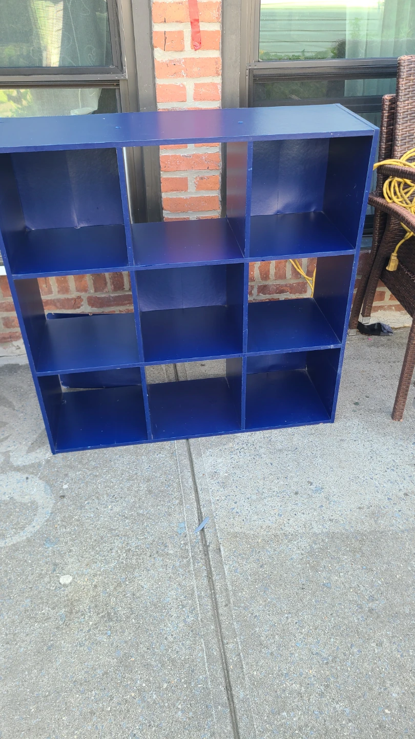 Blue 9-Cube Storage Organizer Shelf Unit - photo 2