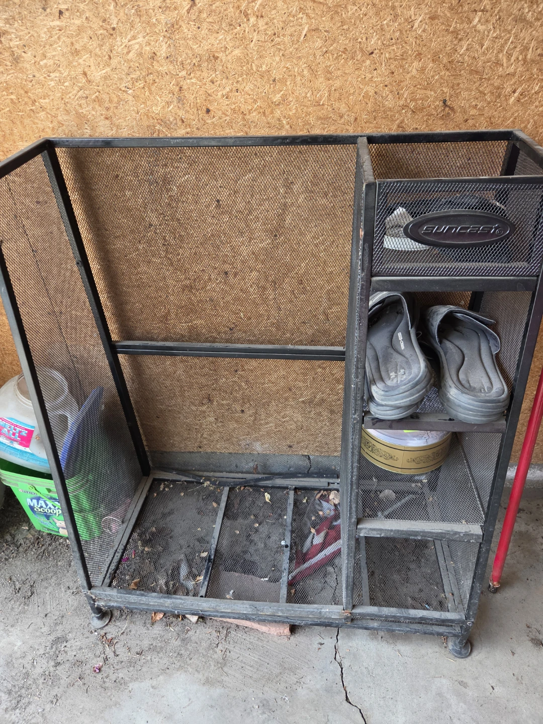 Metal Mesh golf Storage Shelf with Top Compartment - photo 2