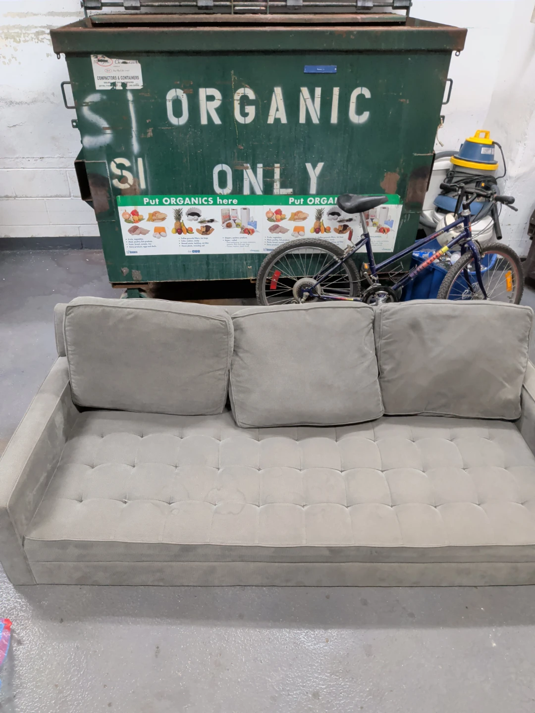 Grey Tufted Sofa