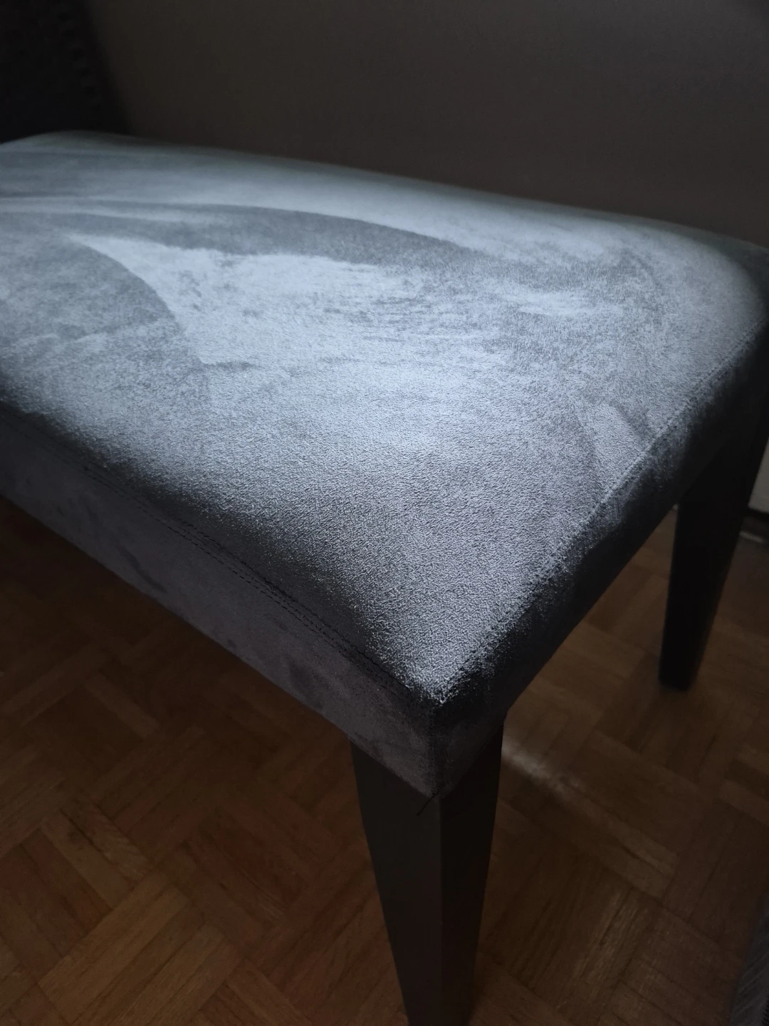 Grey Upholstered Bench - photo 3