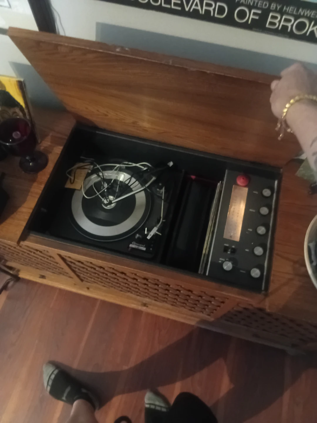 Vintage Record Player and Radio Console