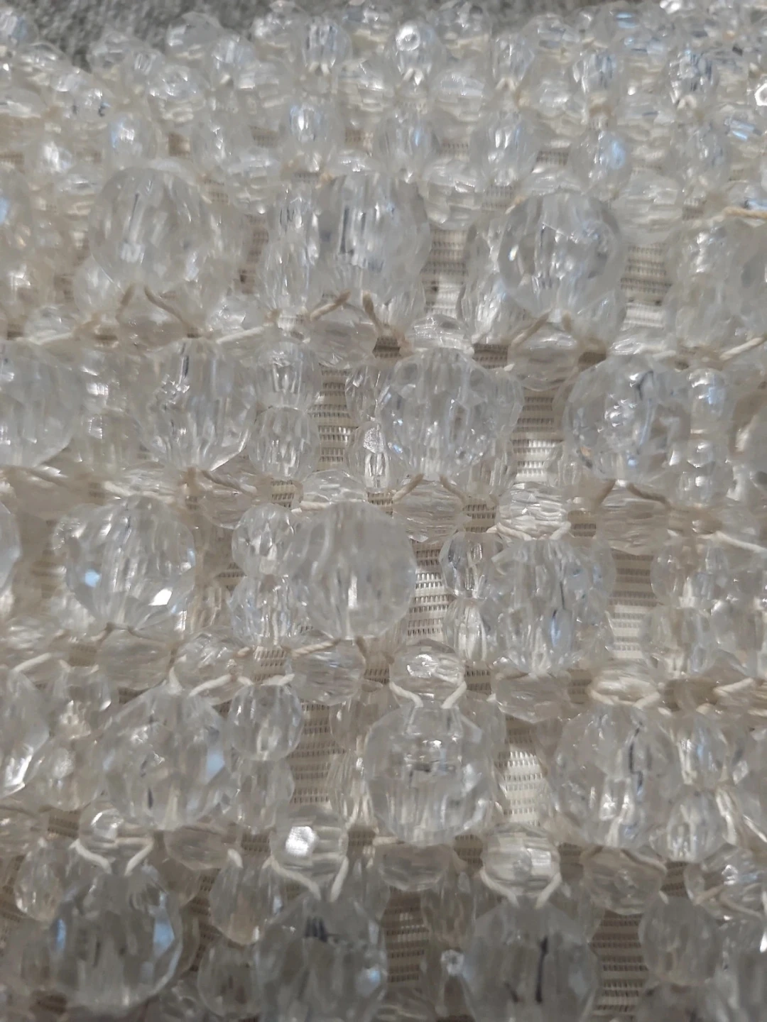Vintage Clear Beaded Top Handle Handbag - photo 2