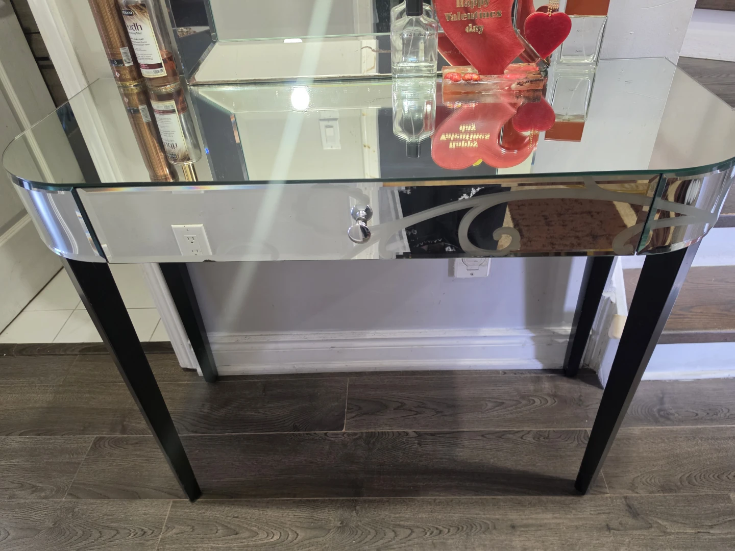 Mirrored Console Table with Drawer - photo 5