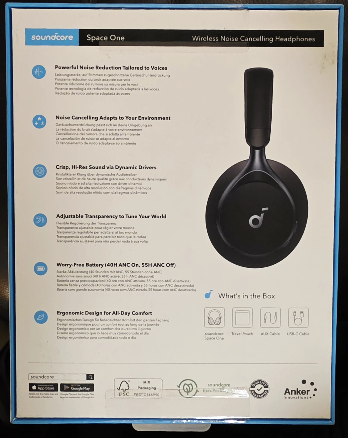 Soundcore Space One Wireless Noise Cancelling Headphones - photo 2