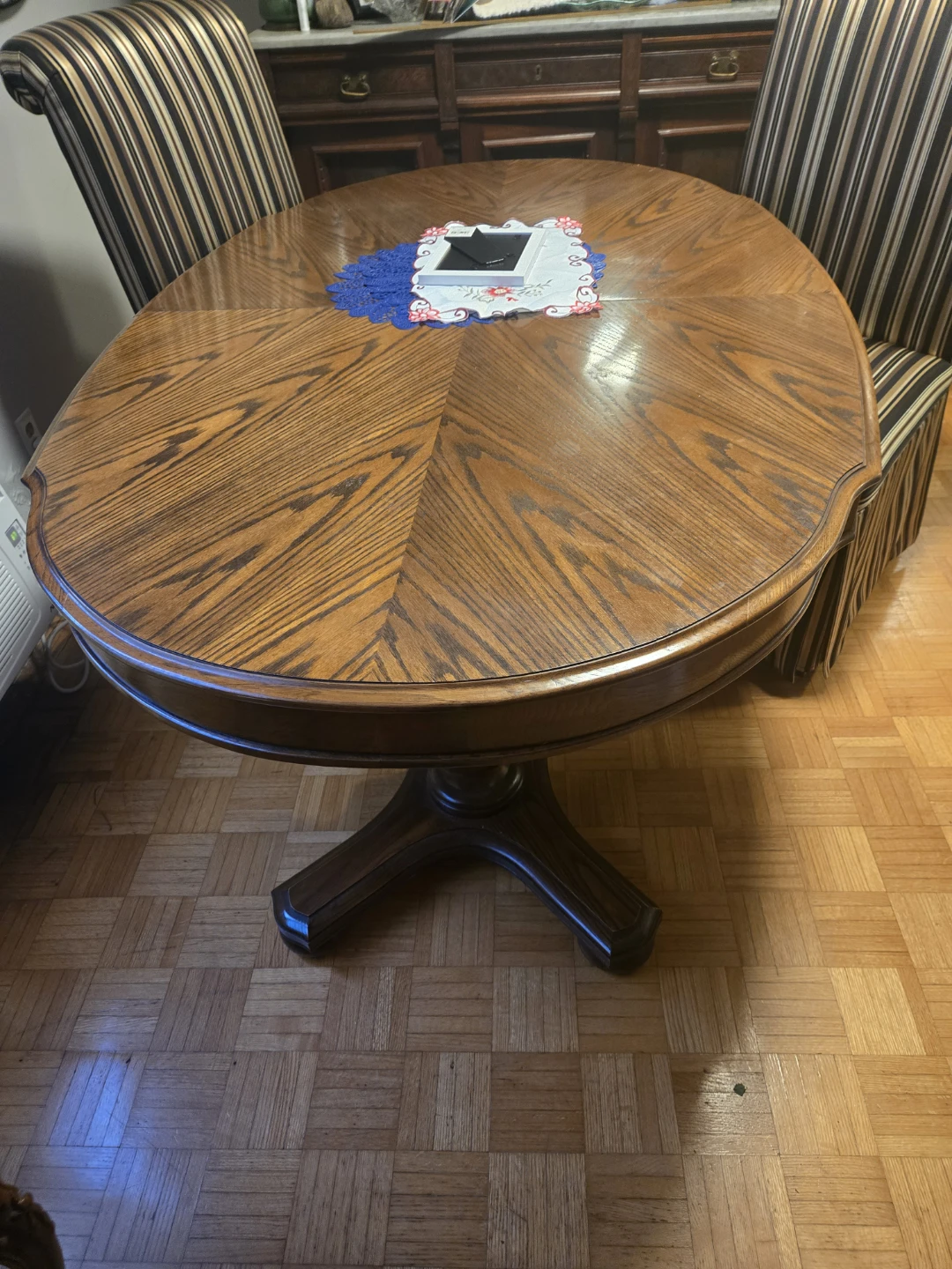 Wooden Pedestal Dining Table