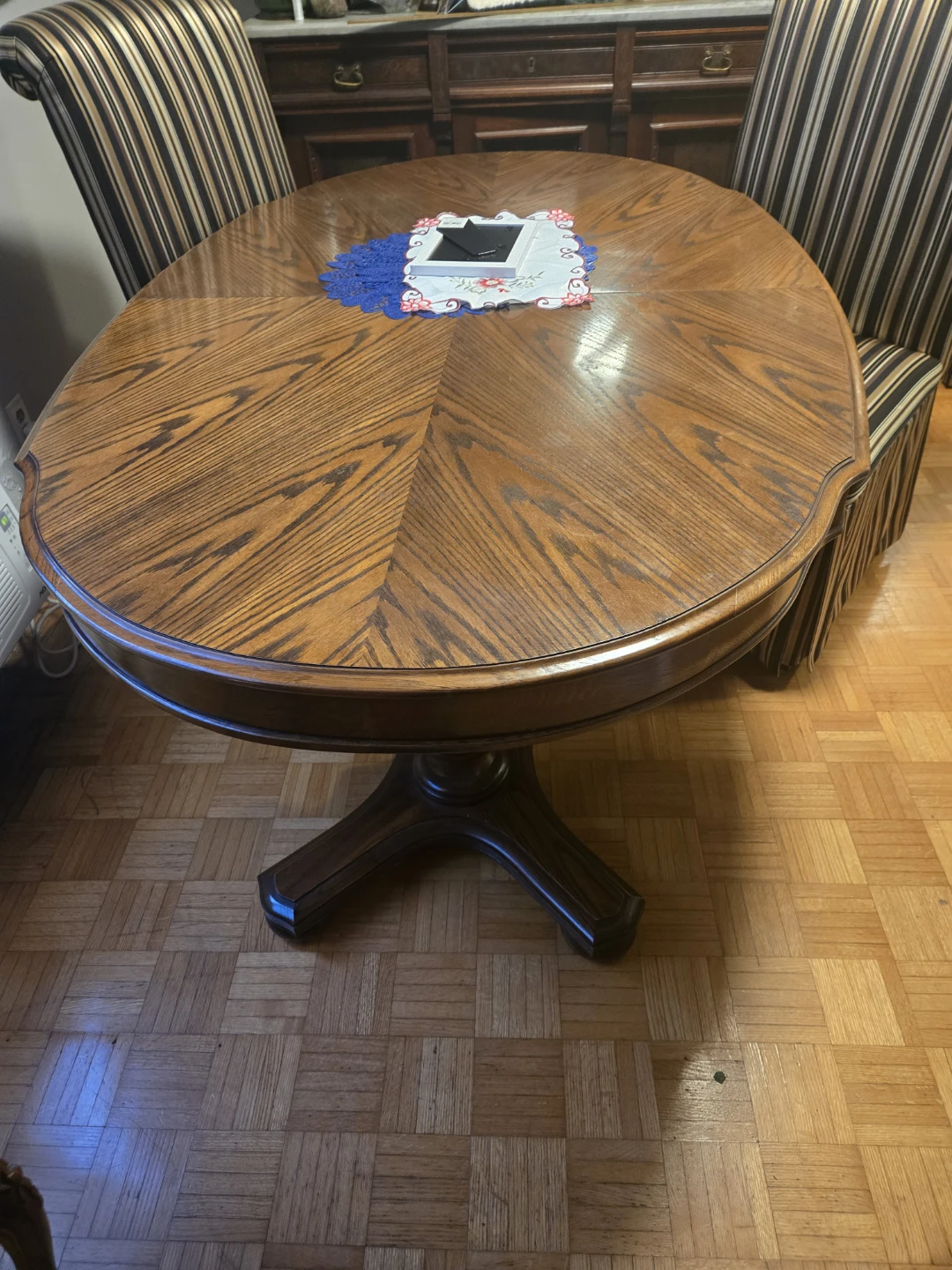 Wooden Pedestal Dining Table - photo 2