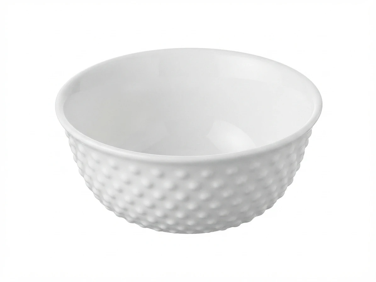 White Textured Bowl