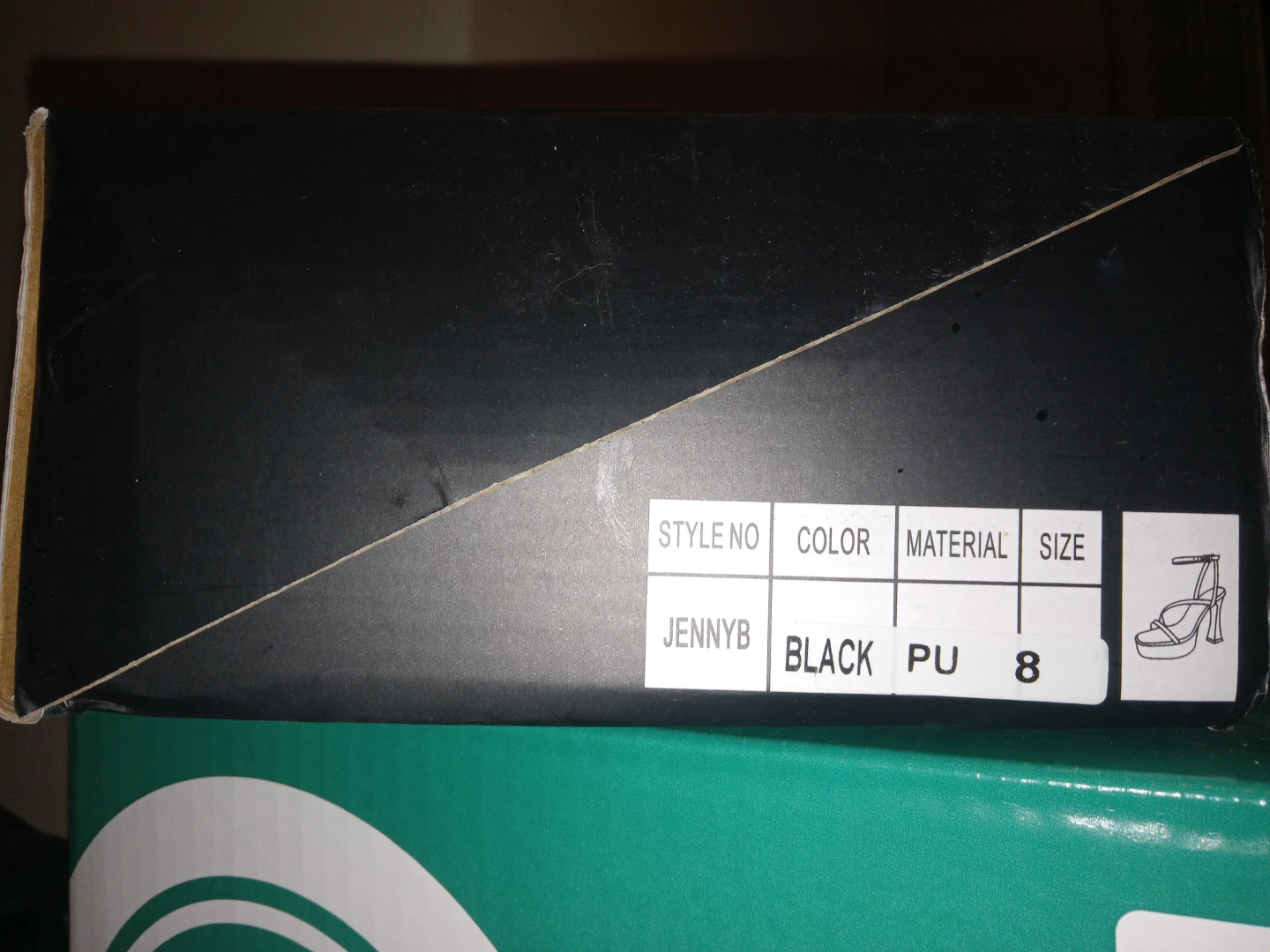 Black PU Platform Heels Size 8 - photo 3