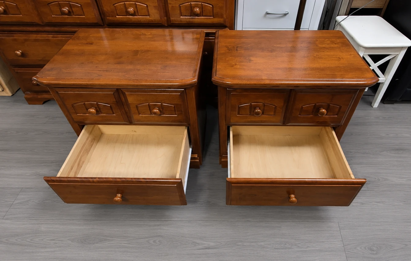Wooden Nightstands - Pair - photo 2