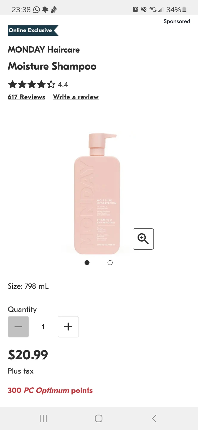 Monday Hair Care Moisture/ Smooth Shampoo, Conditioner Samples - photo 3