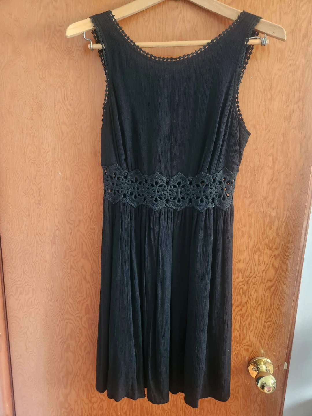 Classy Black Crochet Waist Dress - photo 4