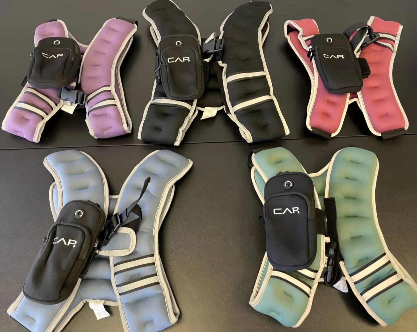 Weighted vests in sizes 8lb, 12lb and 16lb. New, Sold Separately