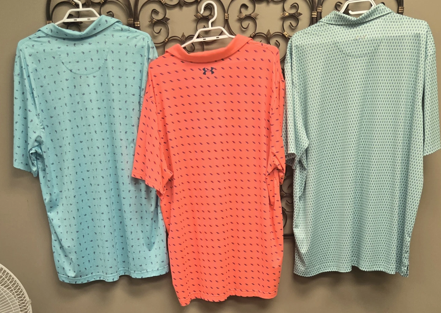 Men's Polo/Golf Shirts. 2XL.Under Armour and 2 Greg Norman. - photo 2