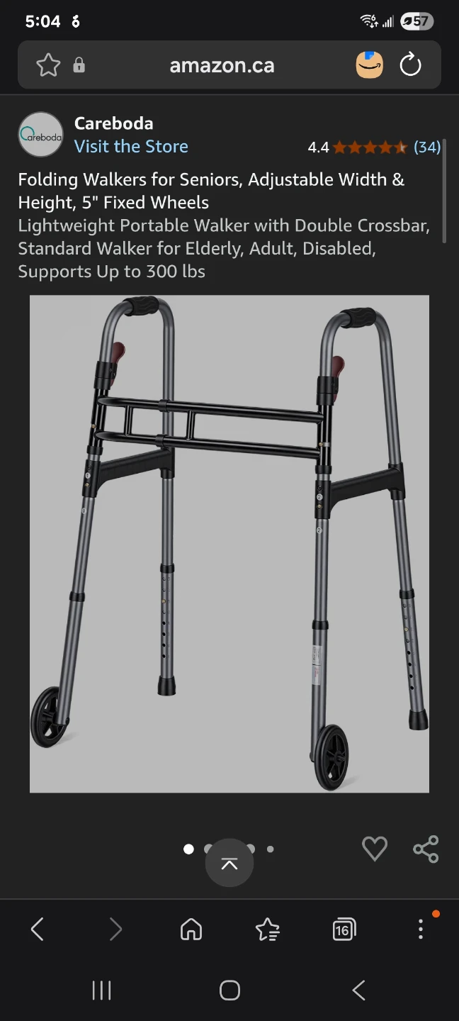 Careboda Folding Walker, New