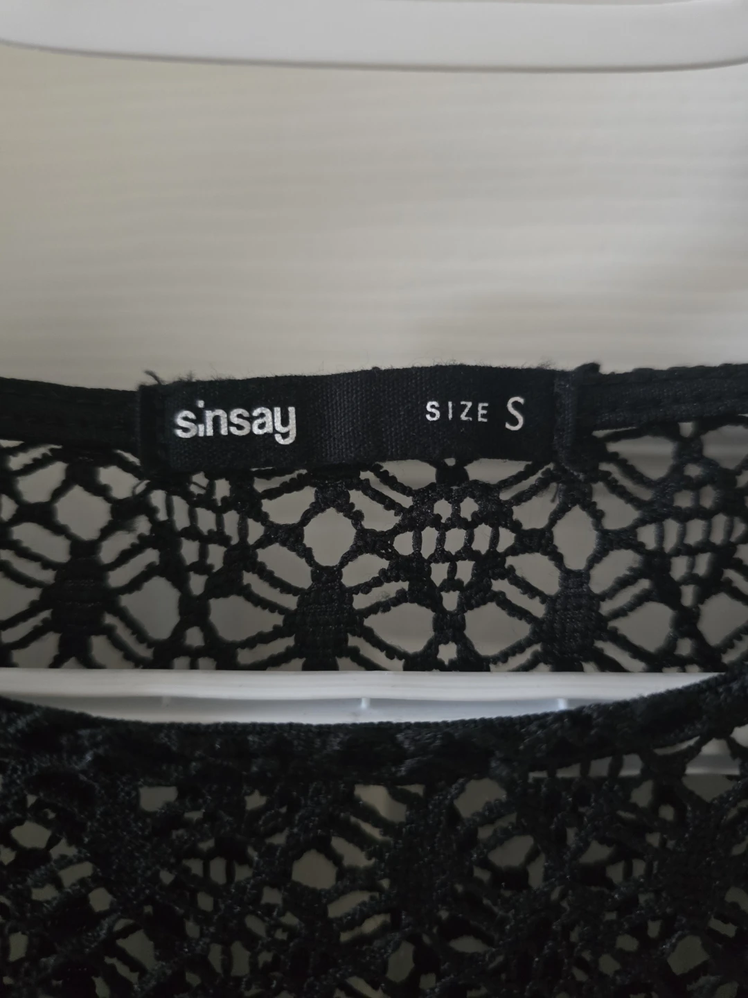 Sinsay Black Lace Long Sleeve Top Size S - photo 3