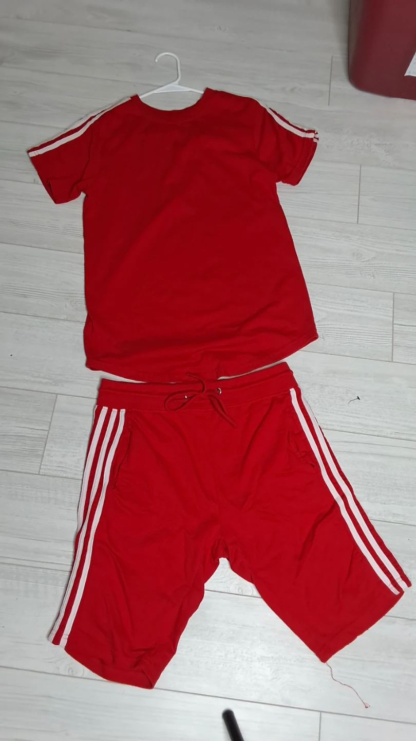 Red Adidas Tracksuit Set