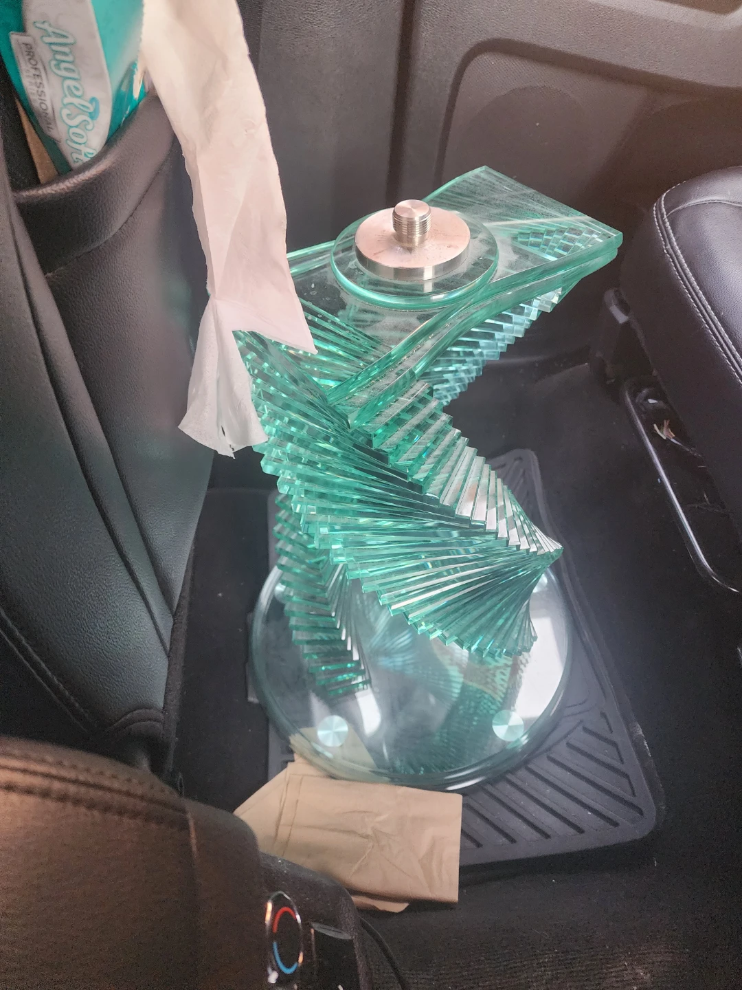 Glass Swirl Table Decor Accent Piece