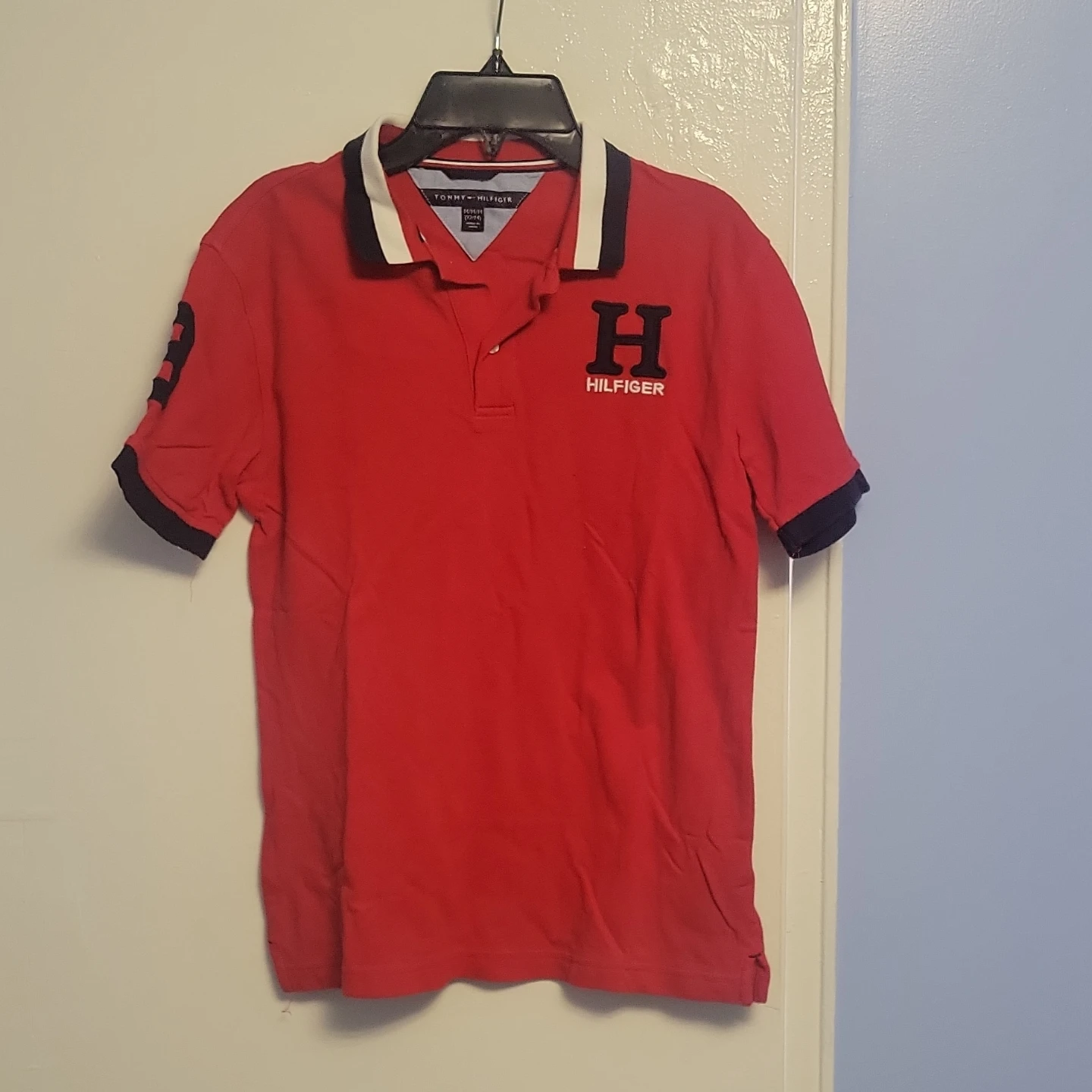 Tommy Hilfiger Red Polo Shirt Size M/M (12/14)