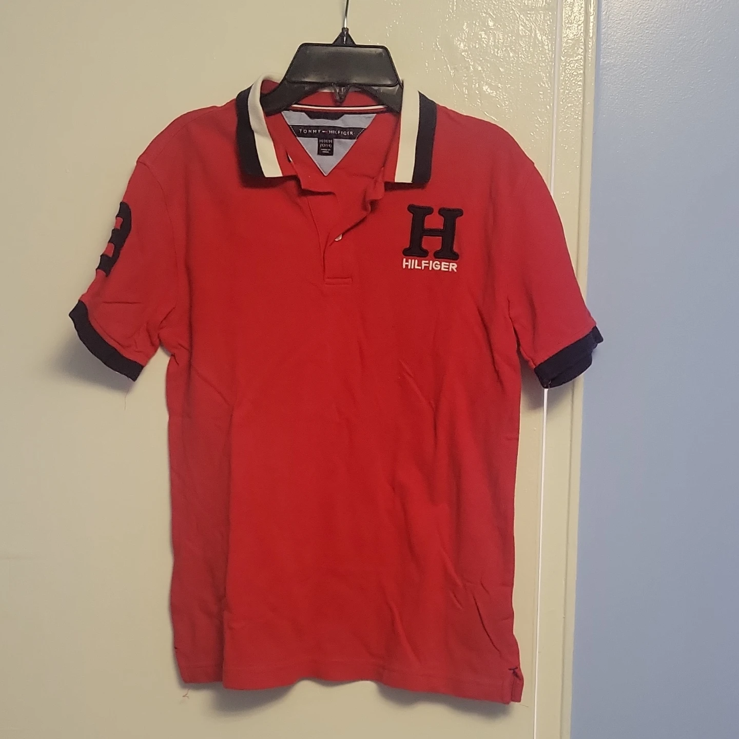 Tommy Hilfiger Red Polo Shirt Size M/M (12/14) - photo 2