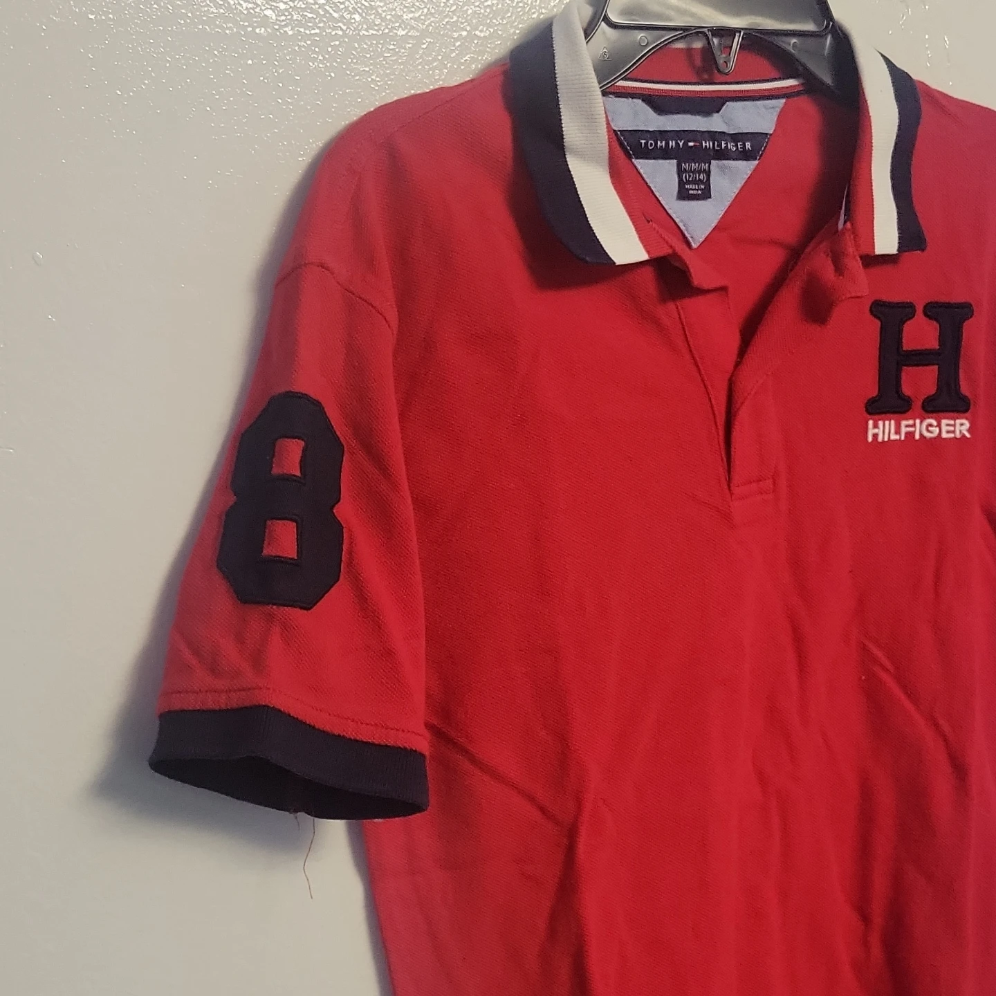 Tommy Hilfiger Red Polo Shirt Size M/M (12/14) - photo 3
