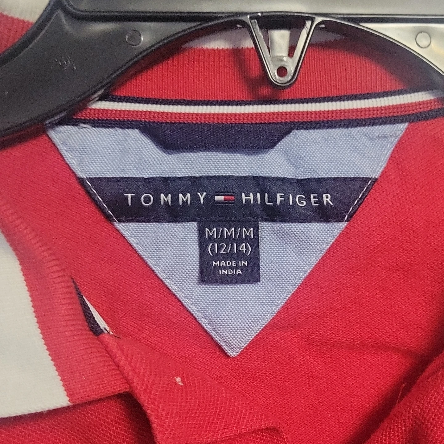 Tommy Hilfiger Red Polo Shirt Size M/M (12/14) - photo 4