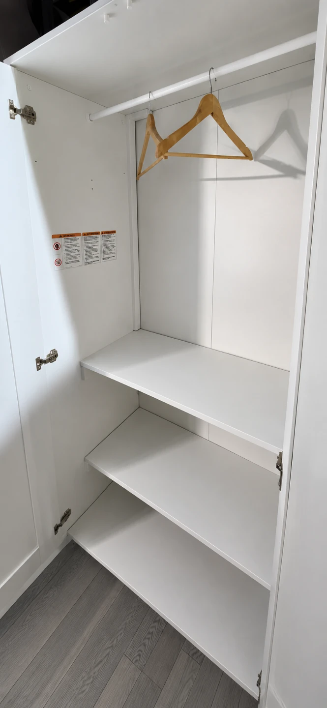 White 3-Door Wardrobe with Mirrors - photo 2