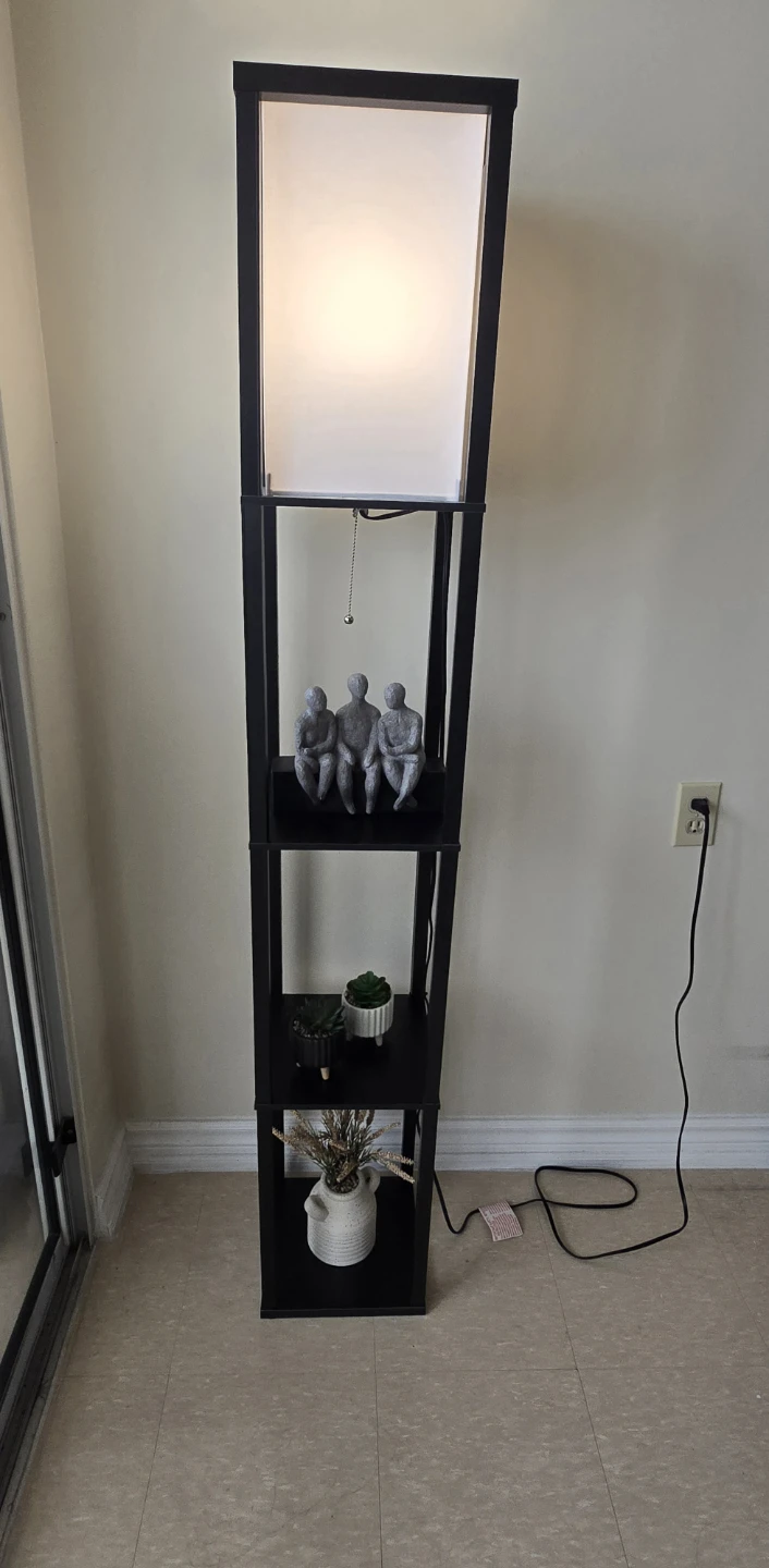 Black Shelf Floor Lamp