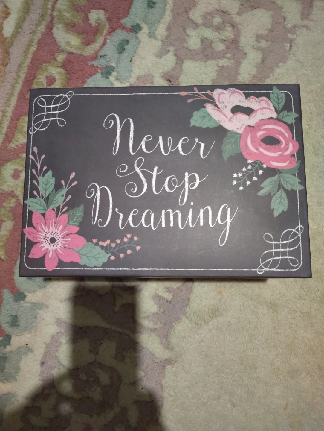 Decorative Storage Box with Floral Design