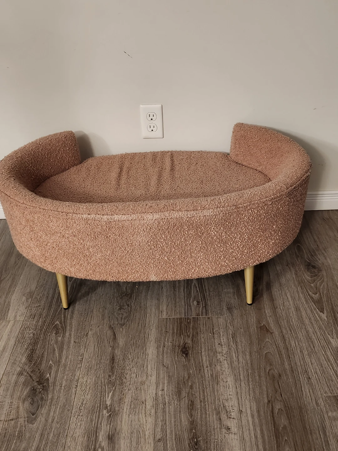 Pink Bouclé Pet Couch - photo 2