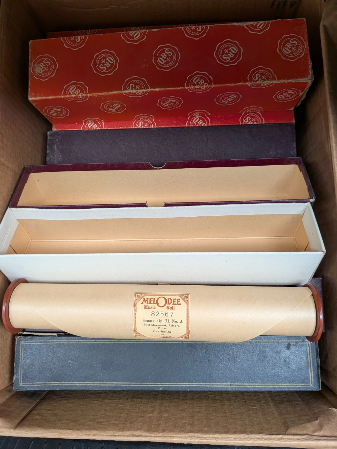 Vintage Mel-O-Dee and QRS Player Piano Music Rolls