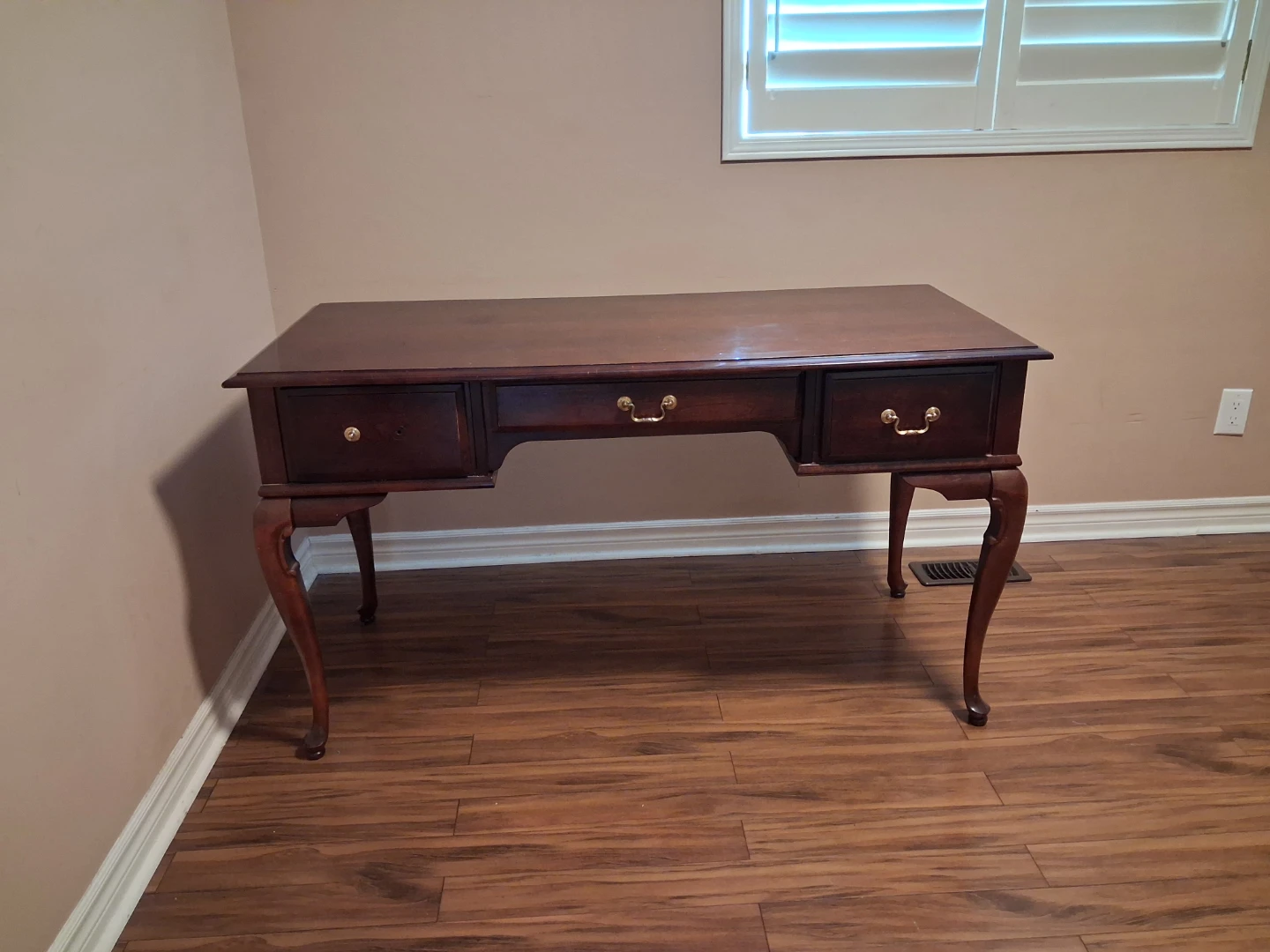 Antique Mahogany Writing Desk with Drawers