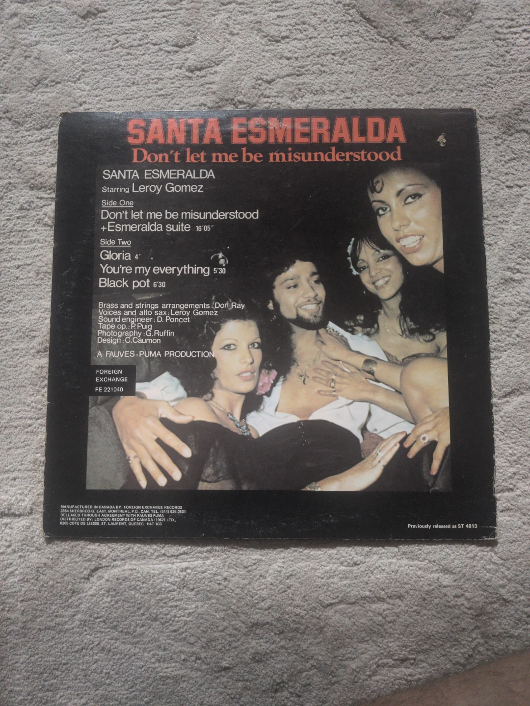 Santa Esmeralda Don't Let Me Be Misunderstood Vinyl Record - photo 2