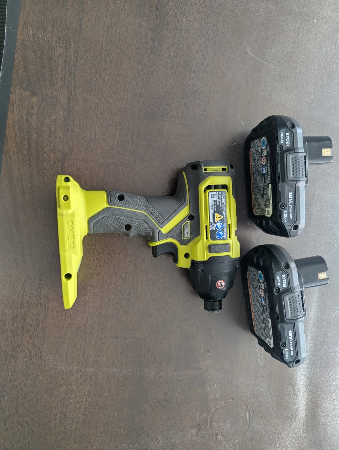 Ryobi ONE+ 18V Cordless Impact Driver with Two 1.5Ah Batteries