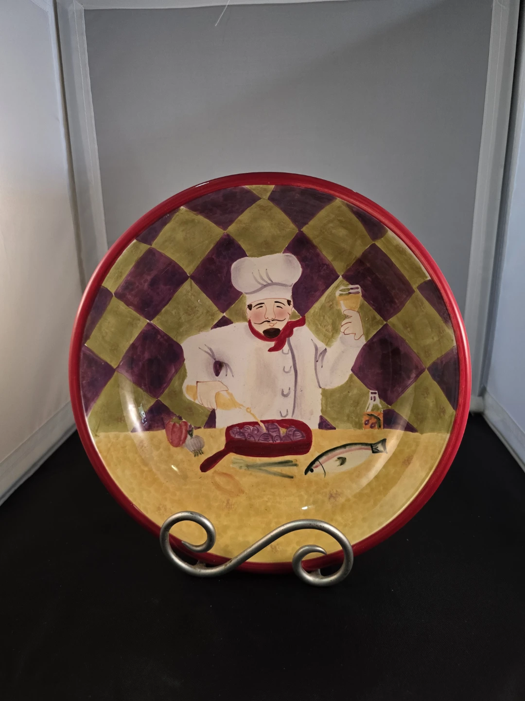 Certified International Jennifer Brinley "Chef" Ceramic Plate