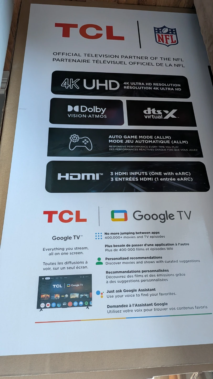 65" TCL Google TV 4K UHD Smart TV - photo 2