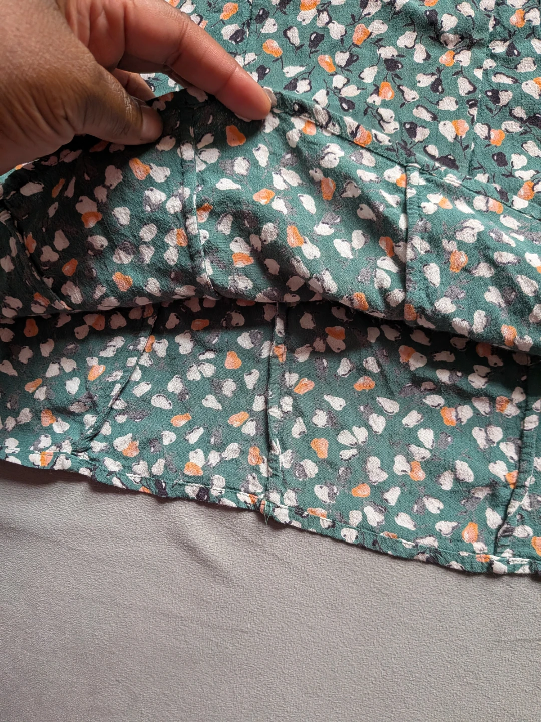 Green Floral Print Tiered Skirt - Fat Face - photo 2