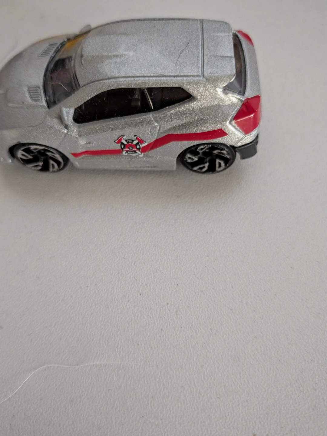 Silver Toy Car with Red Accents - photo 3
