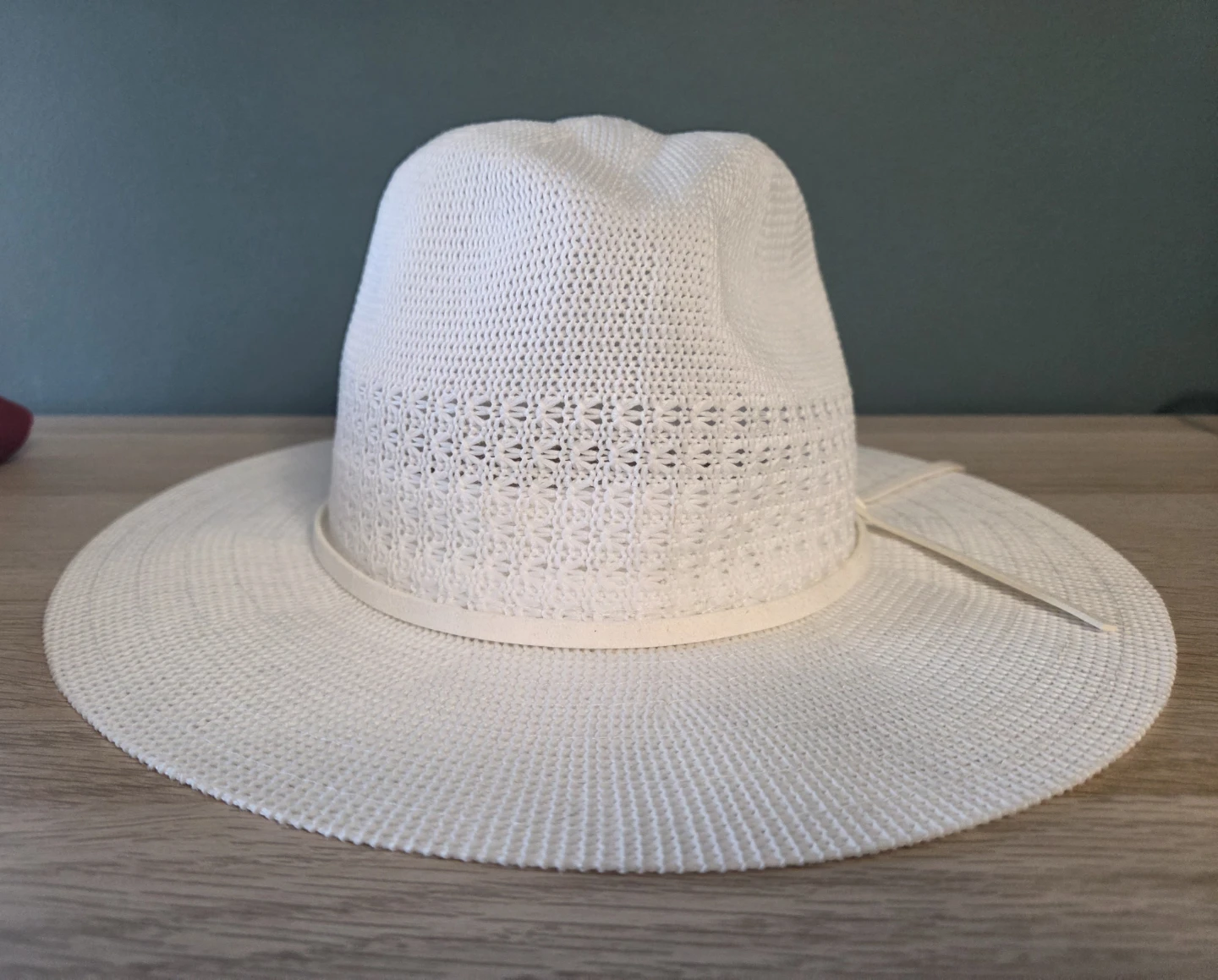 Ivory Structered Woven Sun Hat