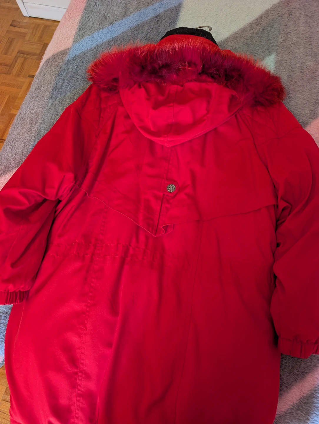 Red Winter Down Coat with Hood - photo 2